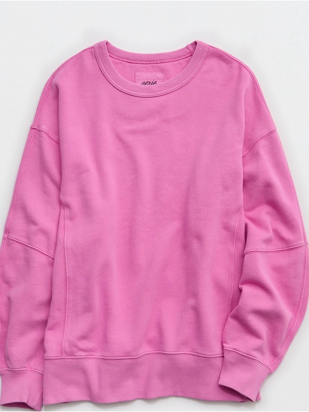 aerie GO-TO sweatshirt in Hot Fuchsia BIN#17 - Picture 3 of 5